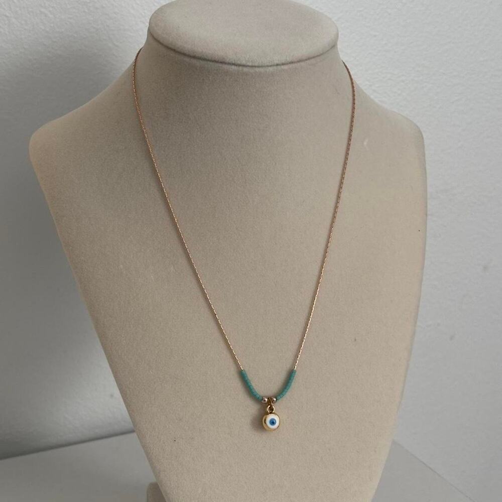 Gold and blue evil eye - Picture 2 of 3